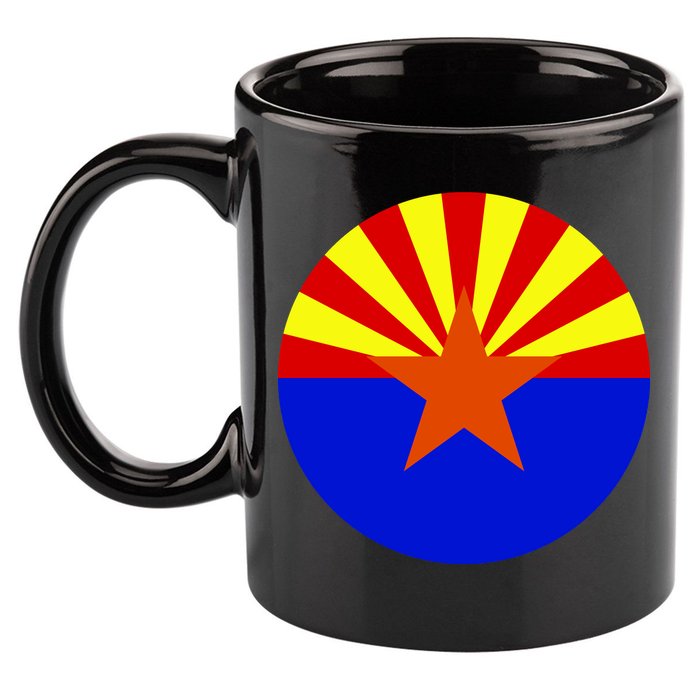 Arizona Circle Flag 11oz C Handle Ceramic Mug