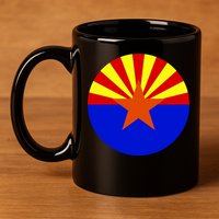 Arizona Circle Flag 11oz C Handle Ceramic Mug