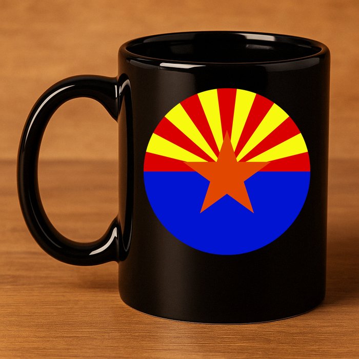 Arizona Circle Flag 11oz C Handle Ceramic Mug