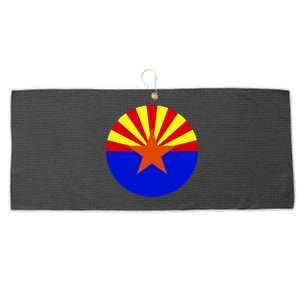 Arizona Circle Flag Large Microfiber Waffle Golf Towel