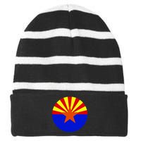 Arizona Circle Flag Striped Beanie with Solid Band