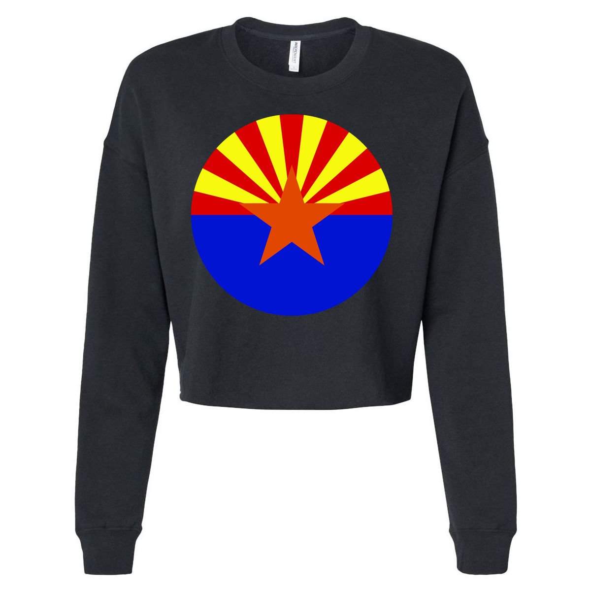 Arizona Circle Flag Cropped Pullover Crew
