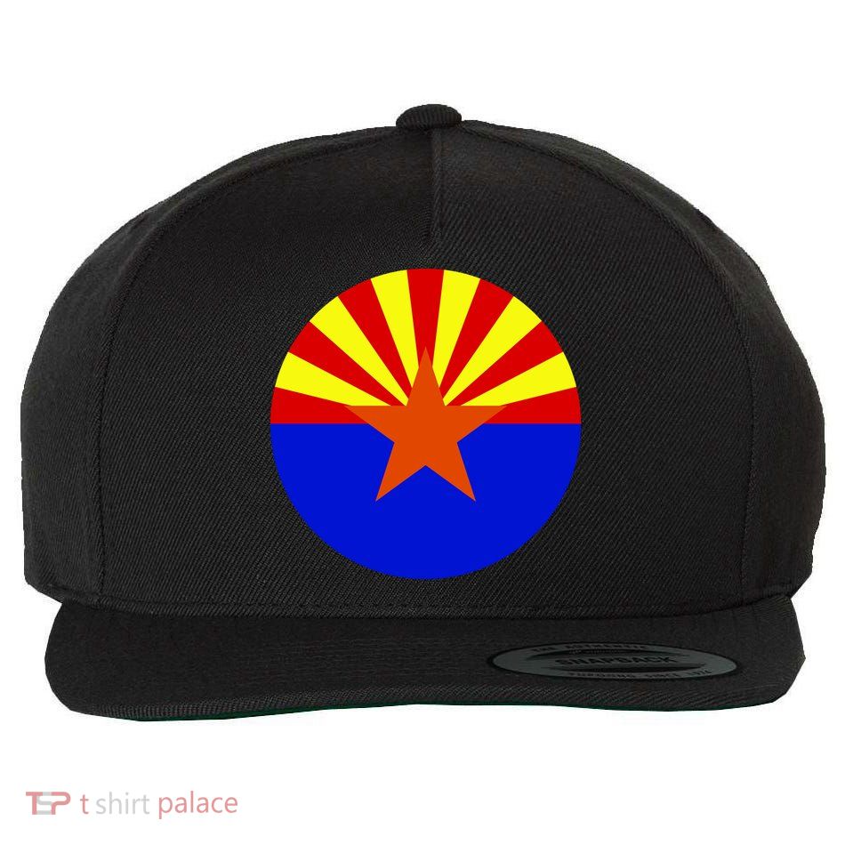 Arizona Circle Flag Wool Snapback Cap