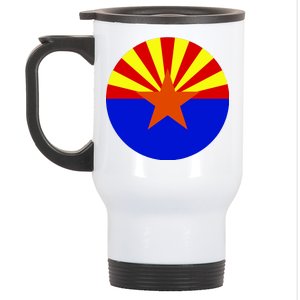 Arizona Circle Flag Stainless Steel Travel Mug