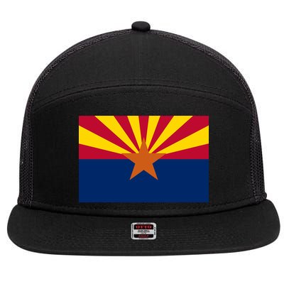 Arizona Flag 7 Panel Mesh Trucker Snapback Hat