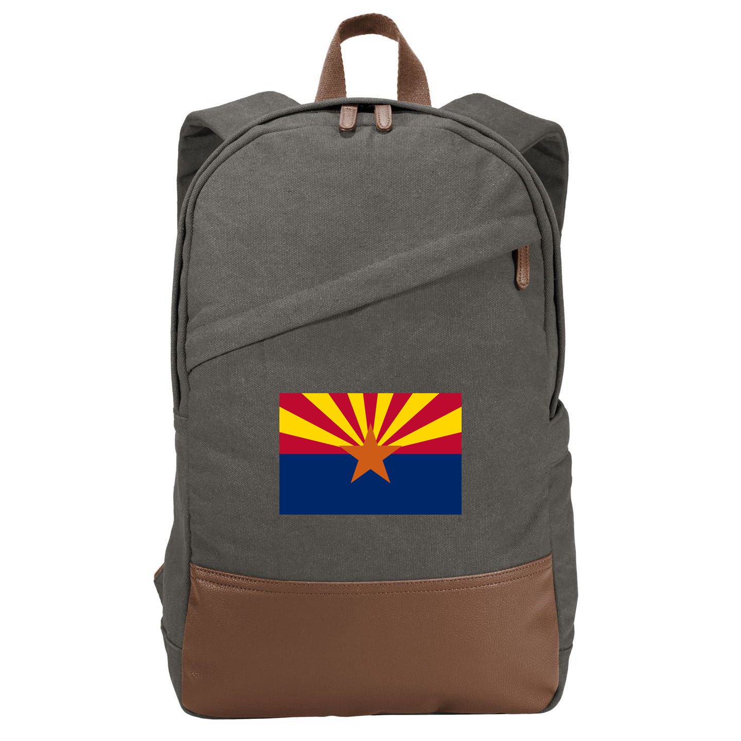 Arizona Flag Cotton Canvas Backpack