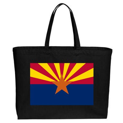 Arizona Flag Cotton Canvas Jumbo Tote