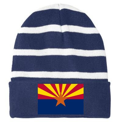 Arizona Flag Striped Beanie with Solid Band