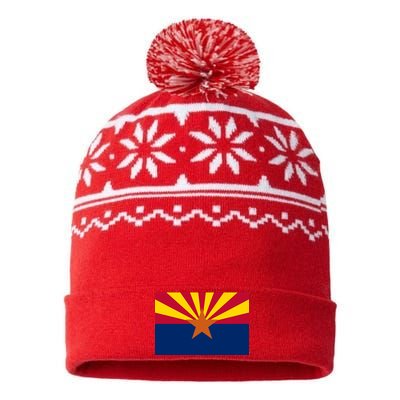 Arizona Flag USA-Made Snowflake Beanie