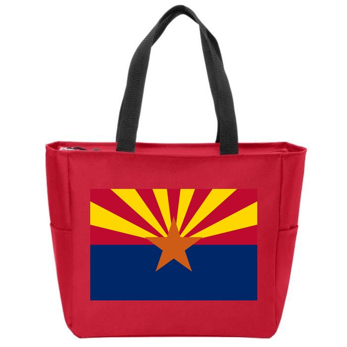 Arizona Flag Zip Tote Bag