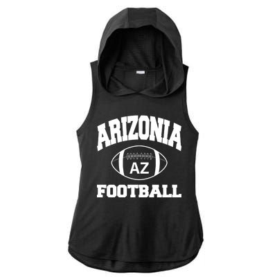 Arizona Football Classic AZ Logo Ladies PosiCharge Tri-Blend Wicking Draft Hoodie Tank