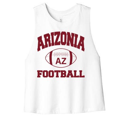 Arizona Football Classic AZ Logo Women's Racerback Cropped Tank