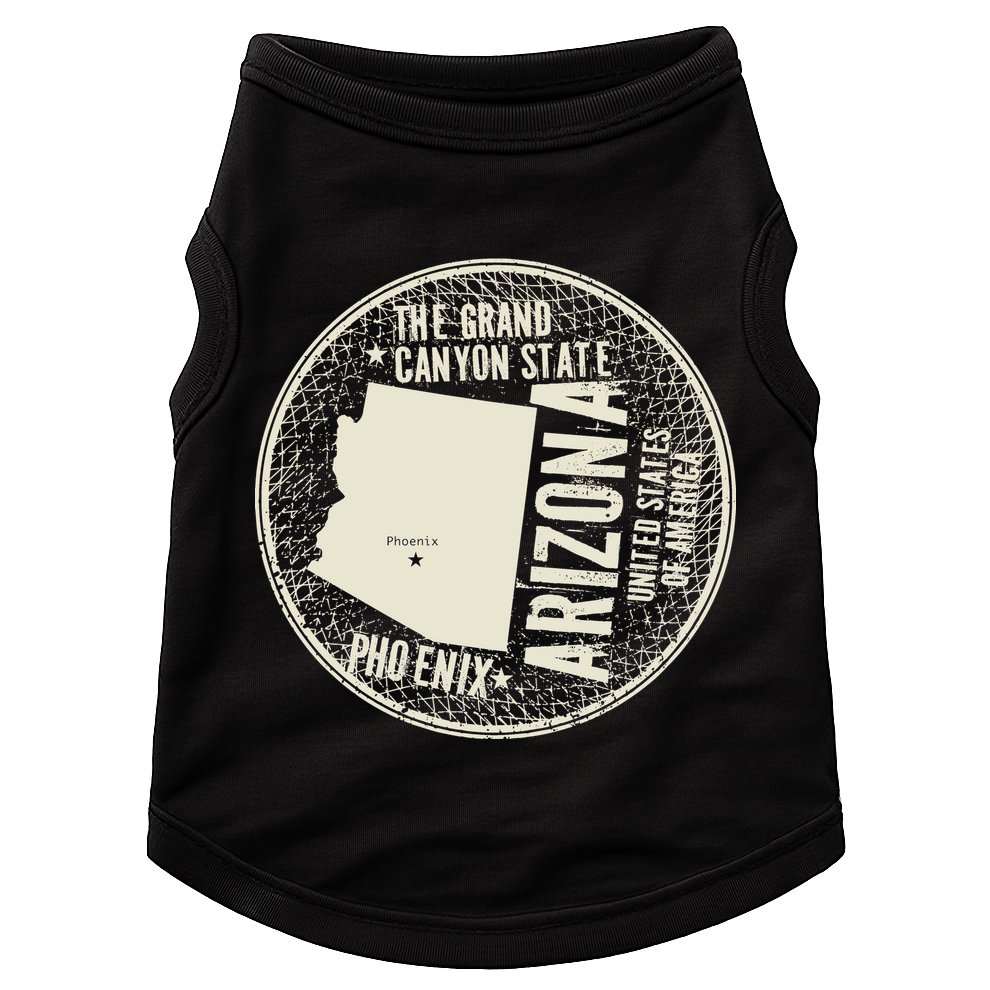 Arizona Grand Canyon State Retro Circle Doggie Tank