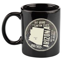 Arizona Grand Canyon State Retro Circle 11oz C Handle Ceramic Mug