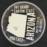 Arizona Grand Canyon State Retro Circle 11oz C Handle Ceramic Mug