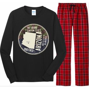 Arizona Grand Canyon State Retro Circle Long Sleeve Pajama Set