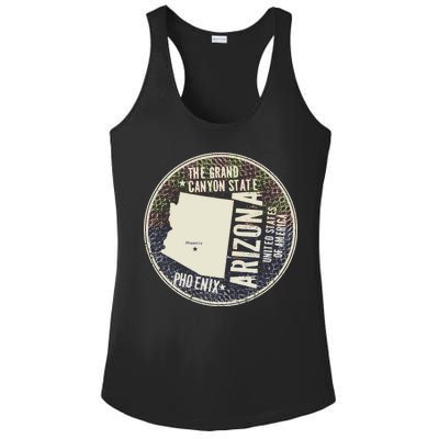 Arizona Grand Canyon State Retro Circle Ladies PosiCharge Competitor Racerback Tank