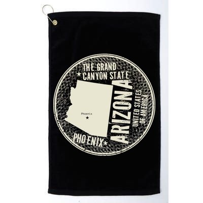 Arizona Grand Canyon State Retro Circle Golf Towel