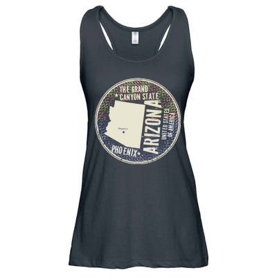 Arizona Grand Canyon State Retro Circle Ladies Essential Flowy Tank