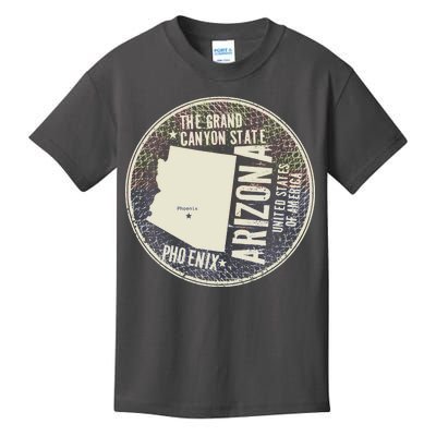 Arizona Grand Canyon State Retro Circle Kids T-Shirt