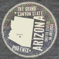 Arizona Grand Canyon State Retro Circle Zip Tote Bag