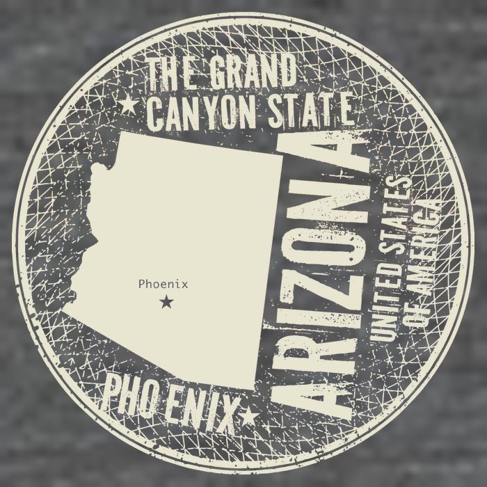 Arizona Grand Canyon State Retro Circle Zip Tote Bag