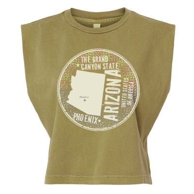 Arizona Grand Canyon State Retro Circle Garment-Dyed Women's Muscle Tee