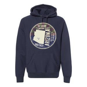 Arizona Grand Canyon State Retro Circle Premium Hoodie