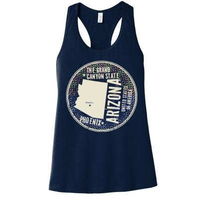 Arizona Grand Canyon State Retro Circle Women's Racerback Tank