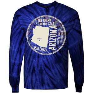 Arizona Grand Canyon State Retro Circle Tie-Dye Long Sleeve Shirt