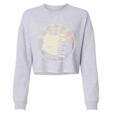 Arizona Grand Canyon State Retro Circle Cropped Pullover Crew