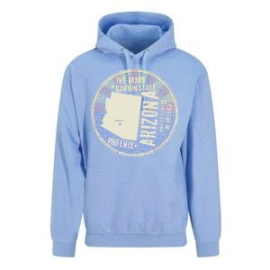 Arizona Grand Canyon State Retro Circle Unisex Surf Hoodie