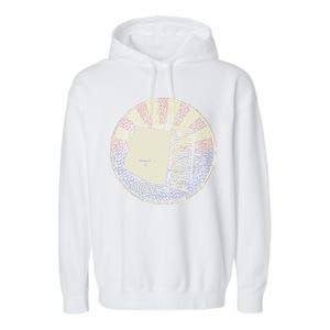 Arizona Grand Canyon State Retro Circle Garment-Dyed Fleece Hoodie