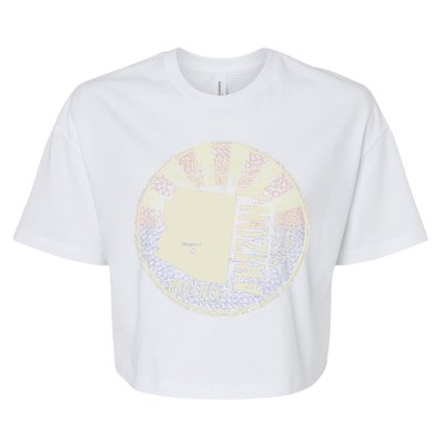 Arizona Grand Canyon State Retro Circle Bella+Canvas Jersey Crop Tee