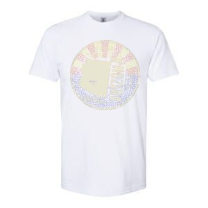 Arizona Grand Canyon State Retro Circle Softstyle CVC T-Shirt