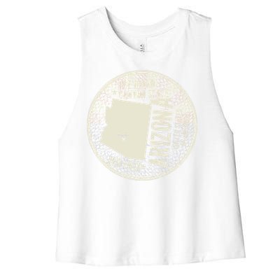 Arizona Grand Canyon State Retro Circle Women's Racerback Cropped Tank