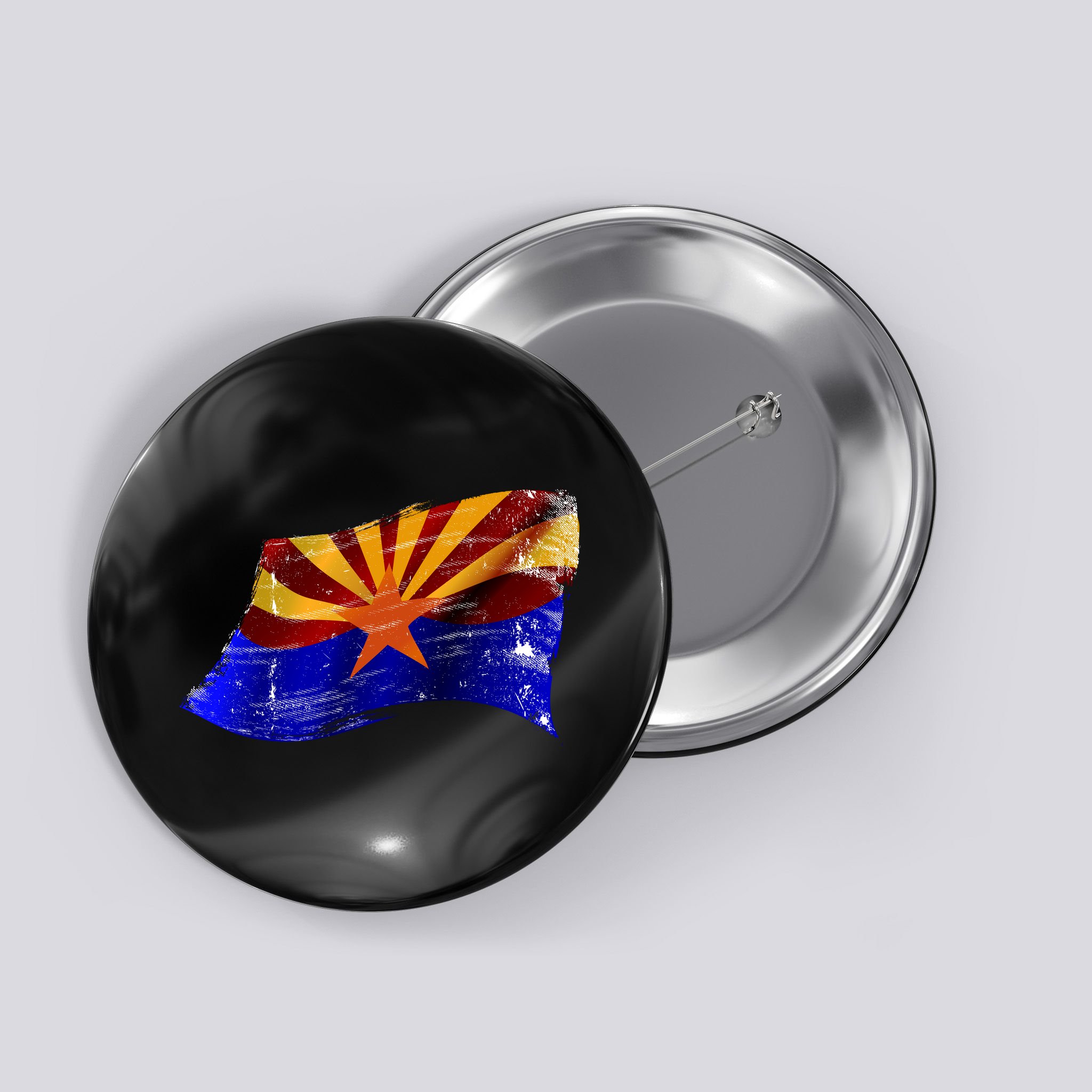Arizona Grunge Flag Button