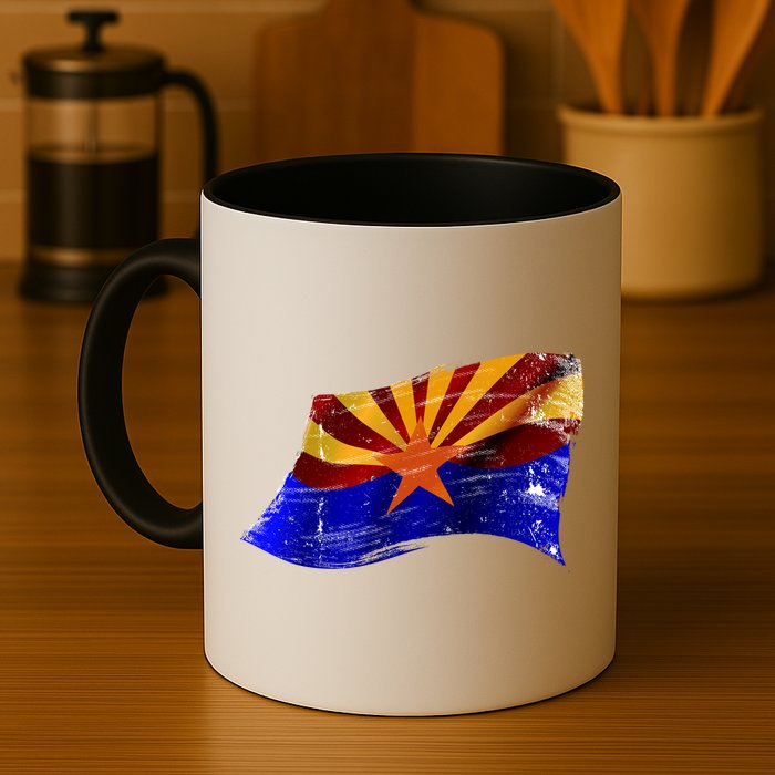 Arizona Grunge Flag Mug