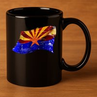 Arizona Grunge Flag 11oz C Handle Ceramic Mug