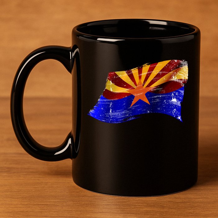 Arizona Grunge Flag 11oz C Handle Ceramic Mug