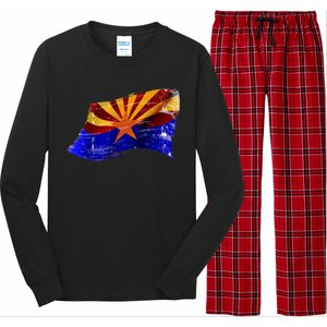 Arizona Grunge Flag Long Sleeve Pajama Set