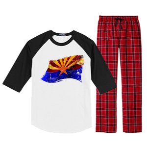 Arizona Grunge Flag Raglan Sleeve Pajama Set