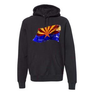 Arizona Grunge Flag Premium Hoodie