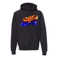 Arizona Grunge Flag Premium Hoodie