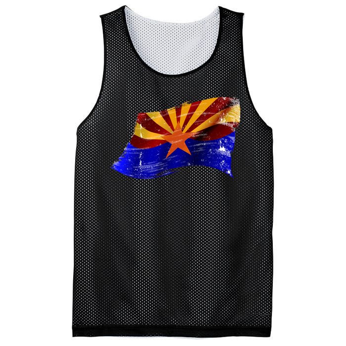 Arizona Grunge Flag Mesh Reversible Basketball Jersey Tank