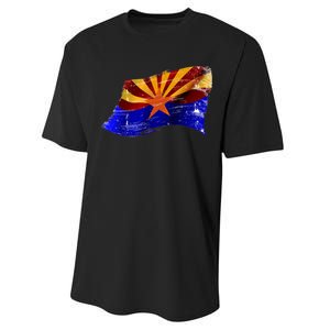 Arizona Grunge Flag Performance Sprint T-Shirt