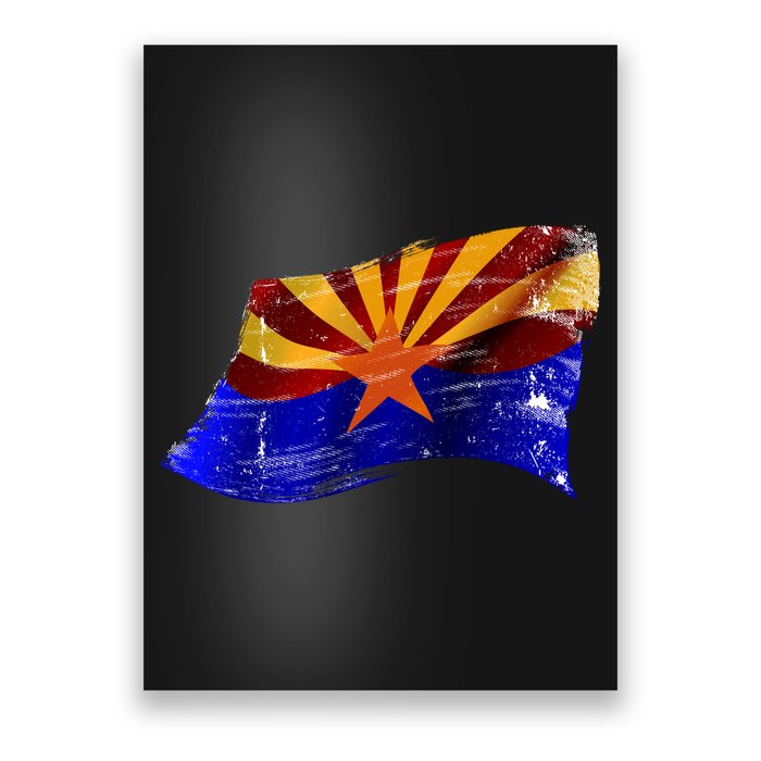 Arizona Grunge Flag Poster