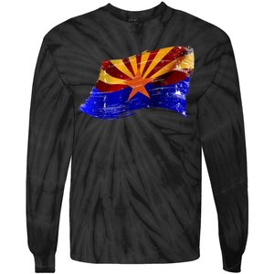 Arizona Grunge Flag Tie-Dye Long Sleeve Shirt