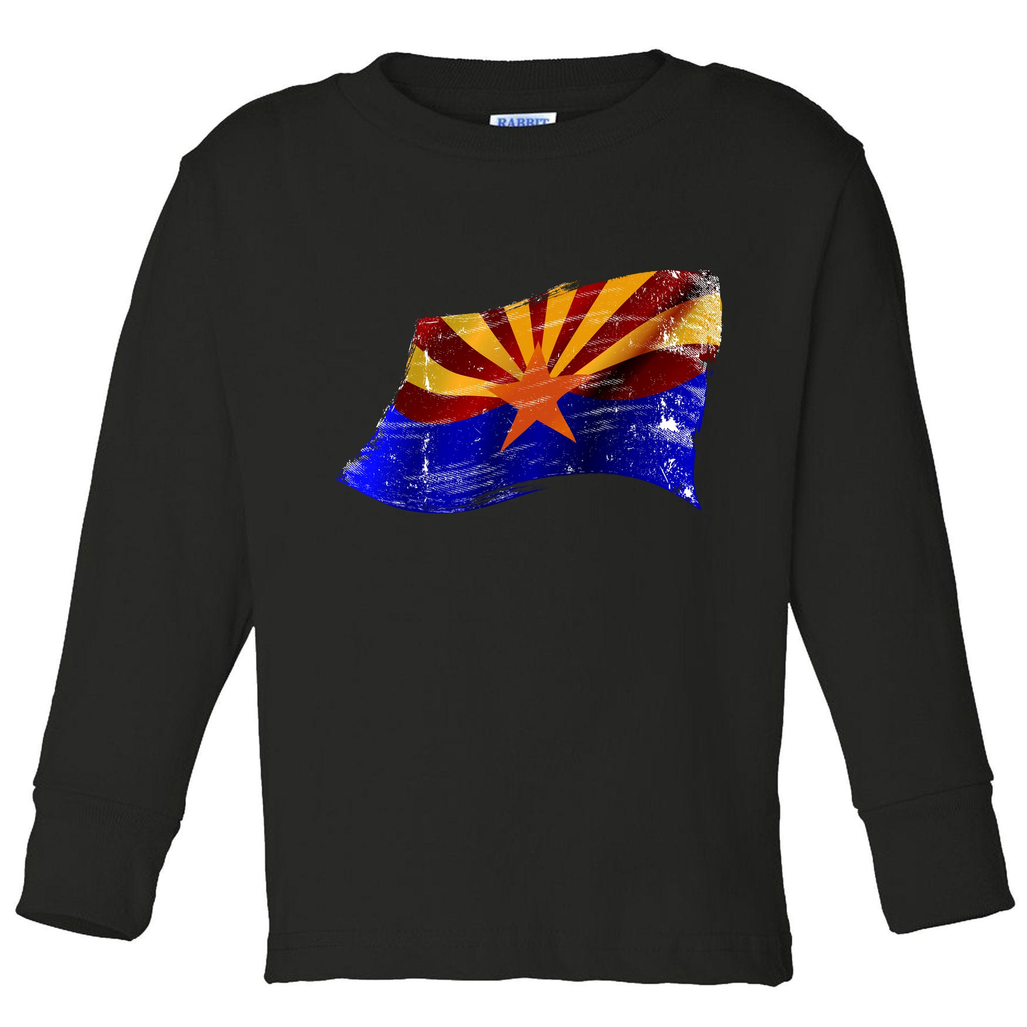 Arizona Grunge Flag Toddler Long Sleeve Shirt