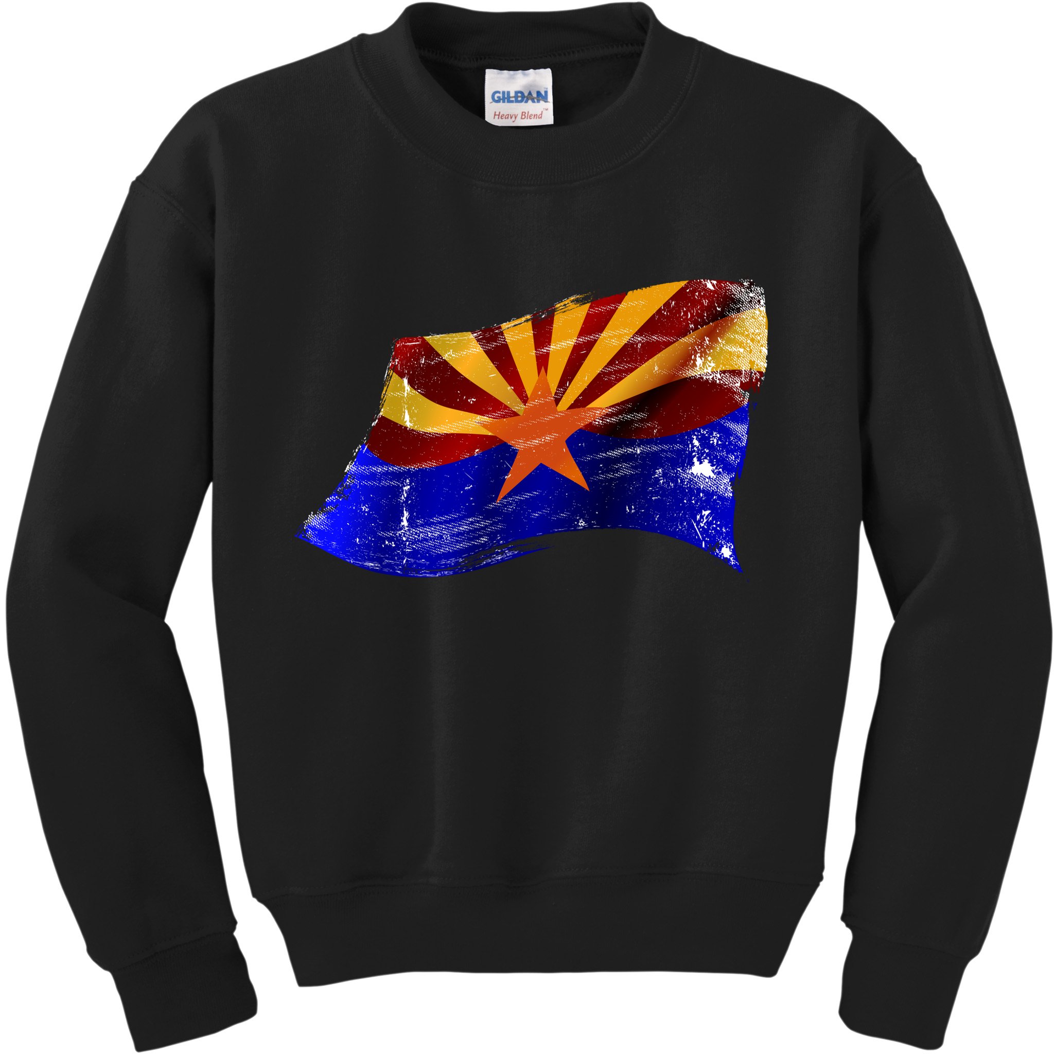 Arizona Grunge Flag Kids Sweatshirt